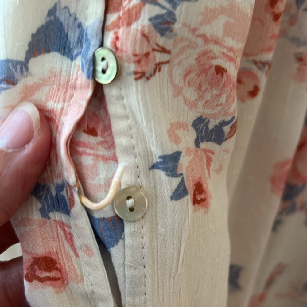 A COLLECTIVE STORY Empire Waist Tiered Maxi Dress Bohemian Floral Pink Size S - Picture 15 of 16